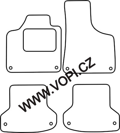 Textil-Autoteppiche Audi A3 2003 - 2012 Perfectfit (213)